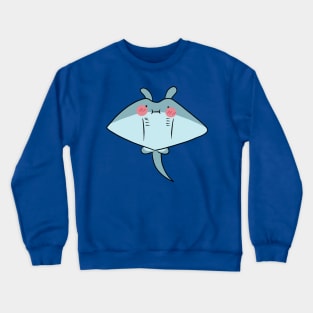 Cute Blushing Manta Ray Crewneck Sweatshirt